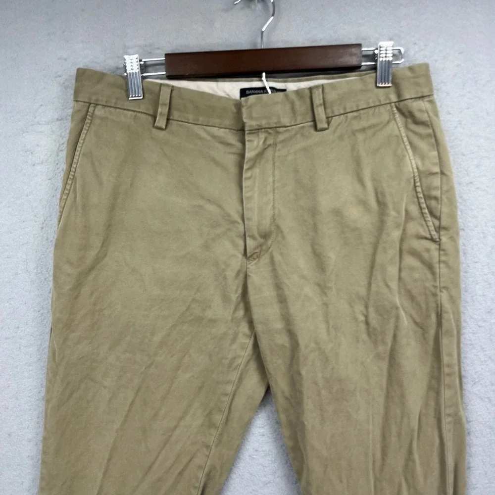Banana Republic Aiden Chino Pants Mens 32x28* Khaki Tan Slim Fit Preppy Classic